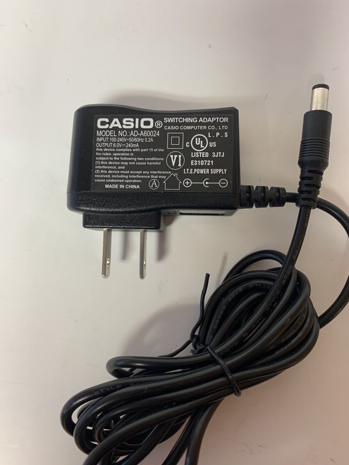 *Brand NEW*Genuine Casio AD-A60024 6V 240mA AC Adapter Calculator Charger Power Supply
